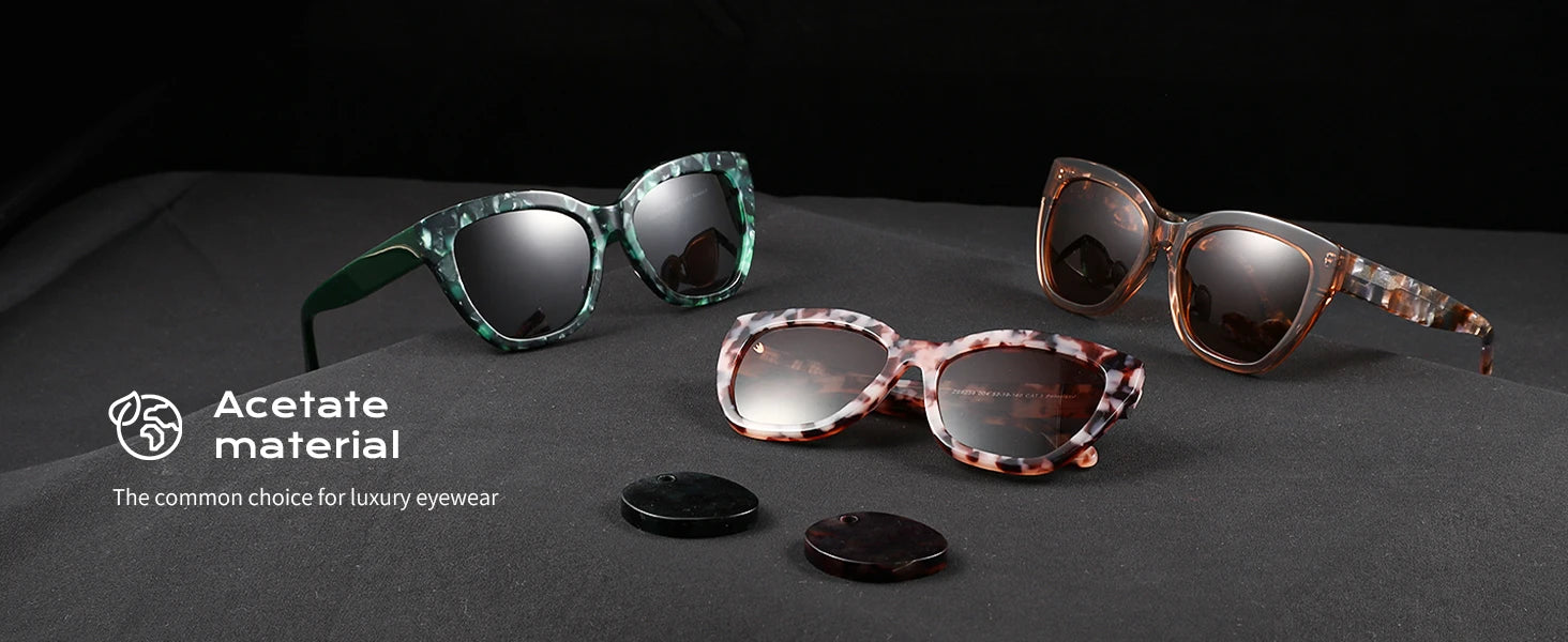 Oversized Butterfly Cat-Eye Sunglasses | Polarized UV400 | Acetate Frame