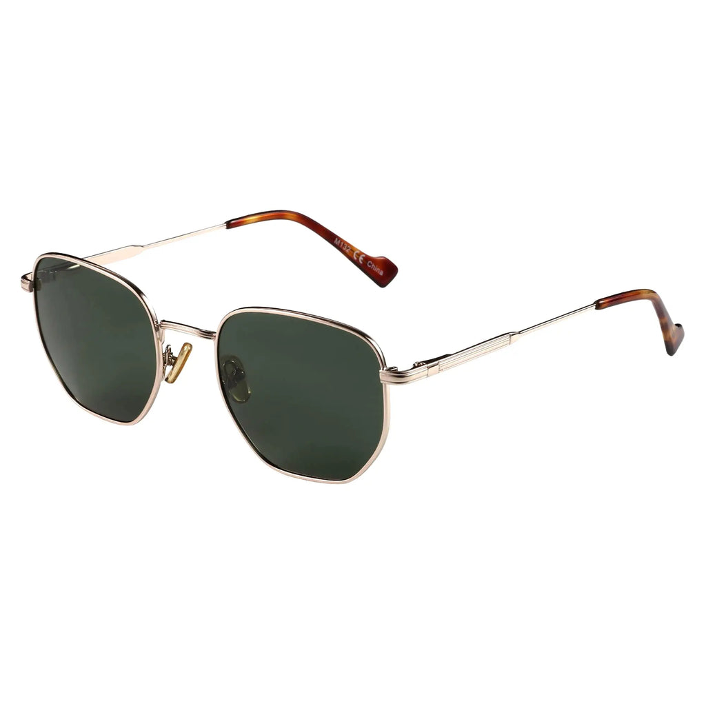 Geometric Polygon Polarized Sunglasses | UV400 | Unisex Metal Frame