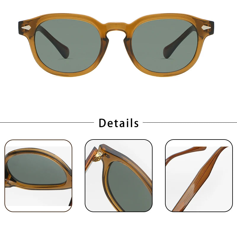 Unisex Retro Round UV400 Sunglasses | Plastic Frame