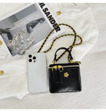 Load image into Gallery viewer, Small Shoulder Bucket Mini Bag Crossbody with Metal Chain – Trendy and Versatile Handbag
