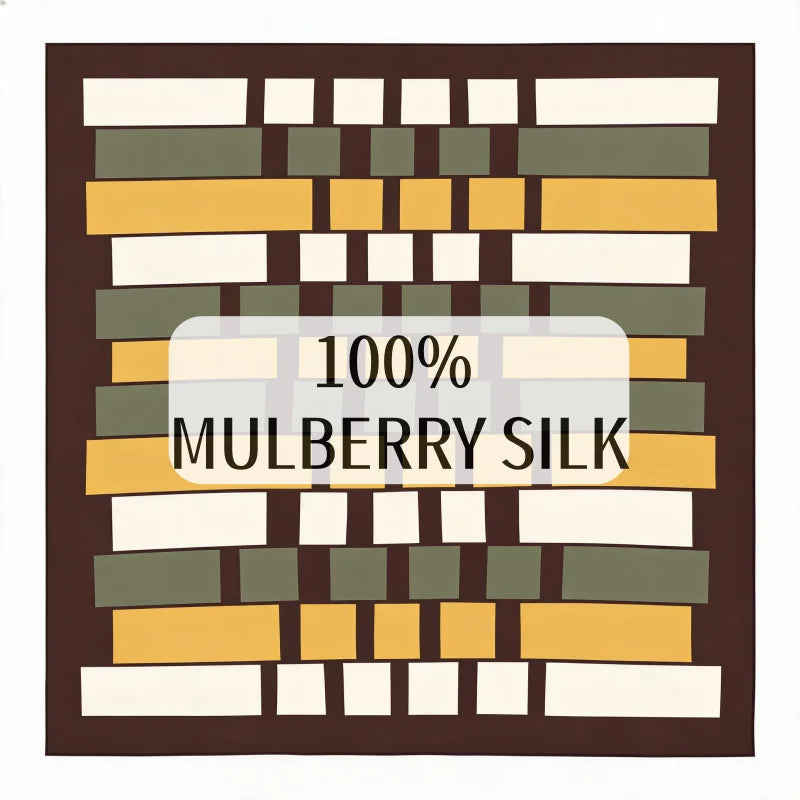 Retro Color Block Square Scarf | 65x65cm