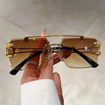 Load image into Gallery viewer, The Luxe Frame – Rimless Square Sunglasses
