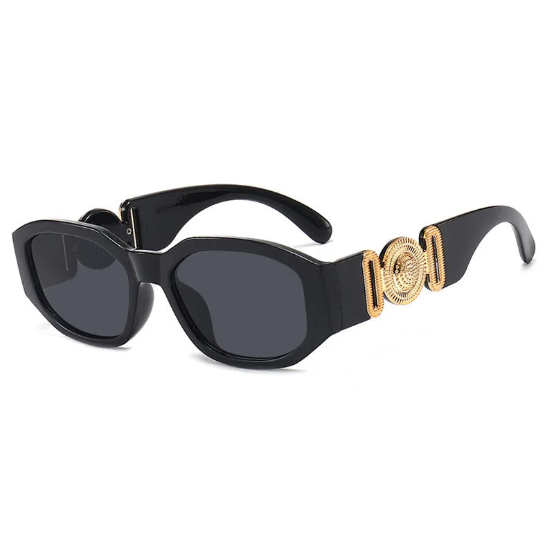 Lightweight Oval Mirrored Sunglasses | White & Black