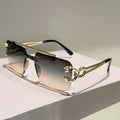 Rimless Square Sunglasses | Vintage Double Bridge