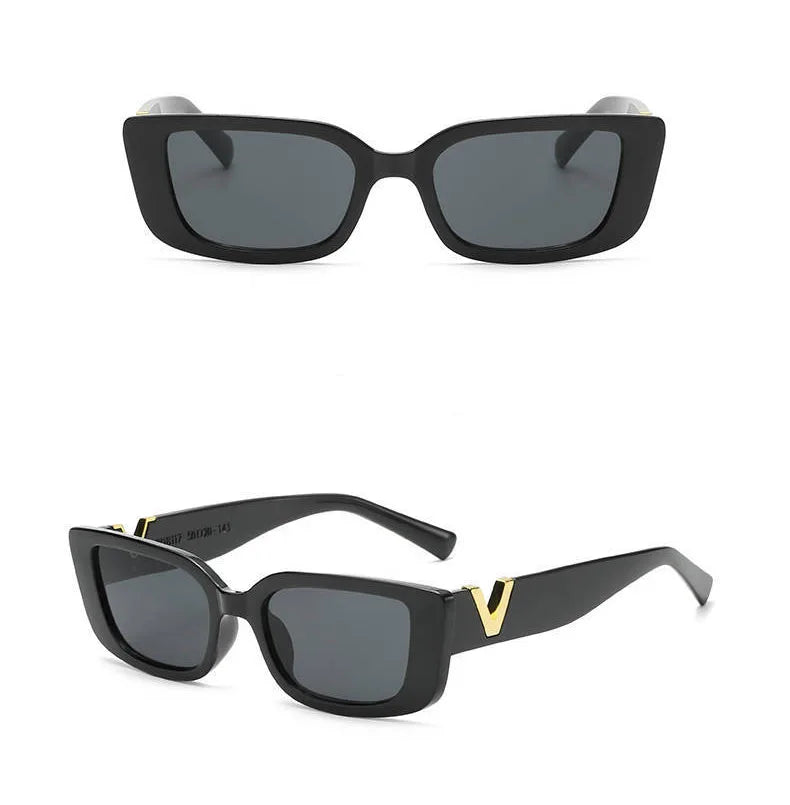 Rectangle Sunglasses with Gold Hardware | UV400 | 3 Colors