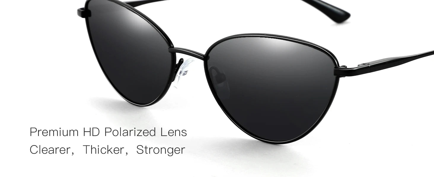 Small Cat-Eye Polarized Sunglasses | UV400 TAC Lenses