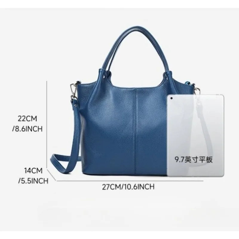 Genuine Leather Soft Cow Tote Bag | Spacious Crossbody & Shoulder Bag