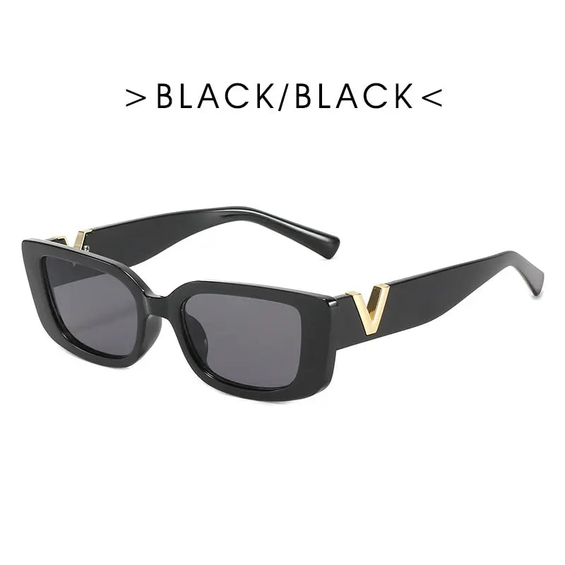 Rectangle Sunglasses with Gold Hardware | UV400 | 3 Colors