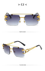 Load image into Gallery viewer, The Luxe Frame – Rimless Square Sunglasses
