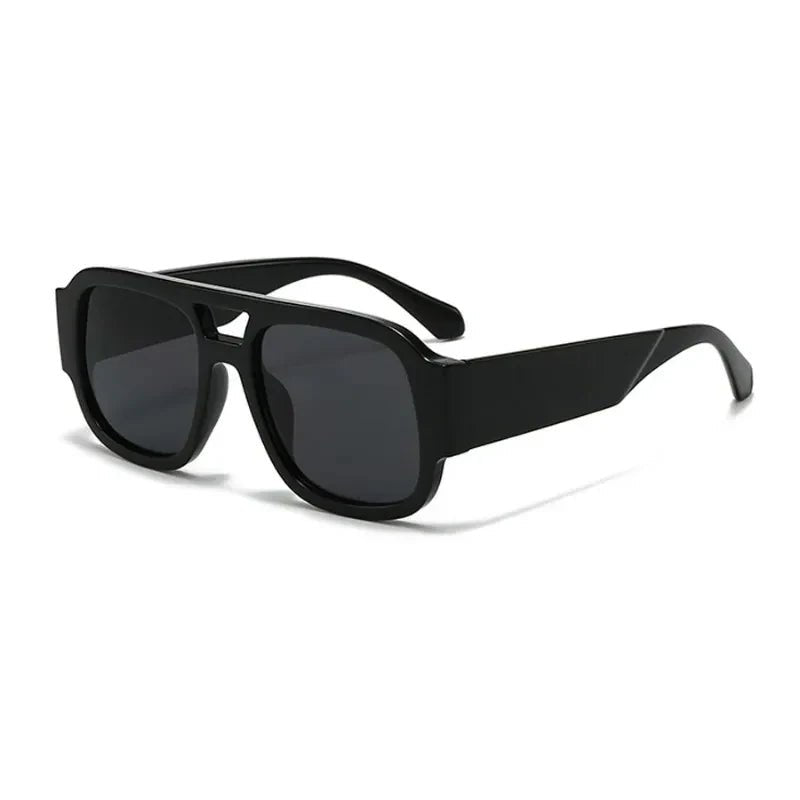 Oversized Double Bridge Aviator Sunglasses - The PM Edit