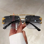 Load image into Gallery viewer, The Luxe Frame – Rimless Square Sunglasses
