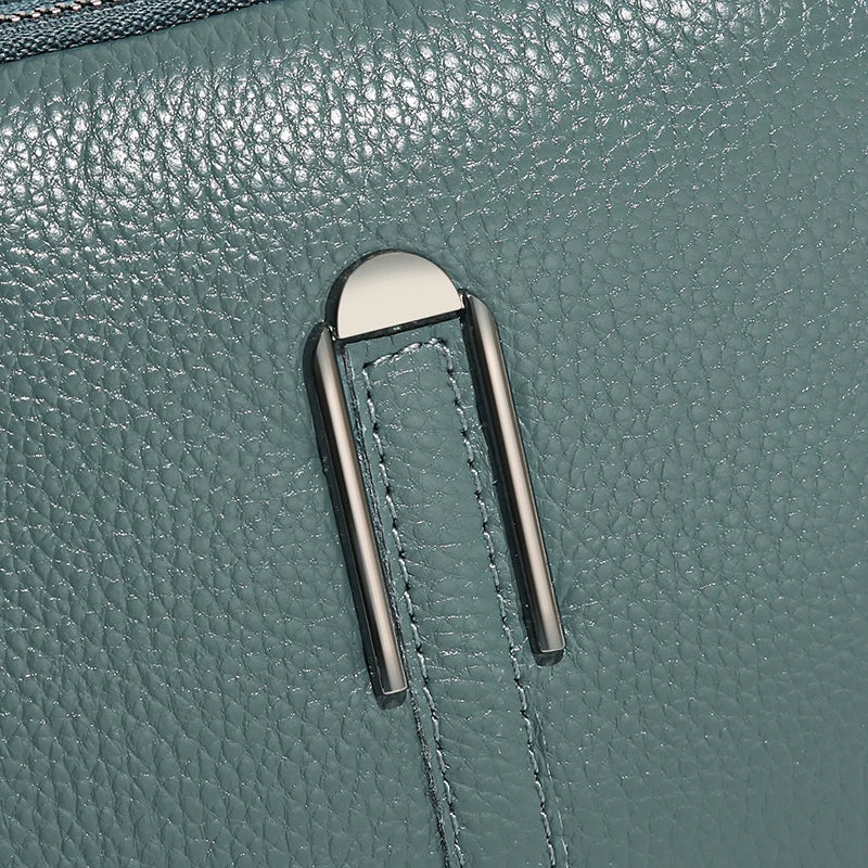 Genuine Cow Leather Crossbody Messenger Flap Bag for Women