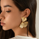 Load image into Gallery viewer, Maple Leaf Geometric Statement Earrings – Bold, Lightweight &amp; Uniquely Chic
