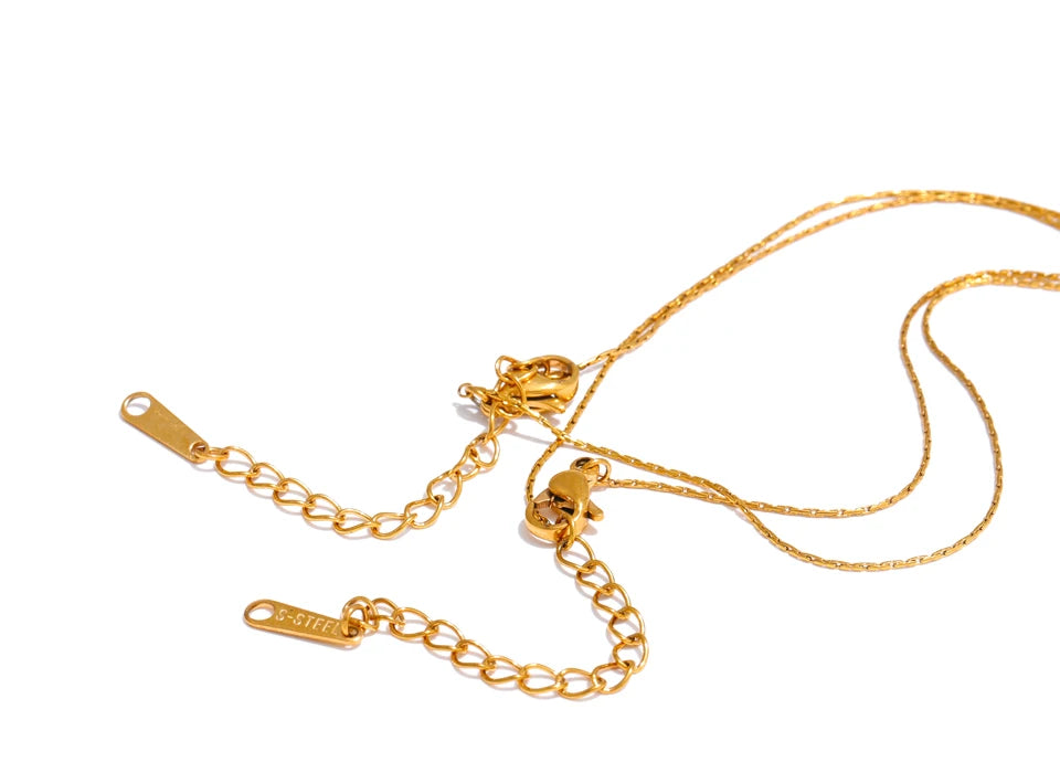 Layered Baroque Freshwater Pearl Lariat Necklace | Double Gold Chain