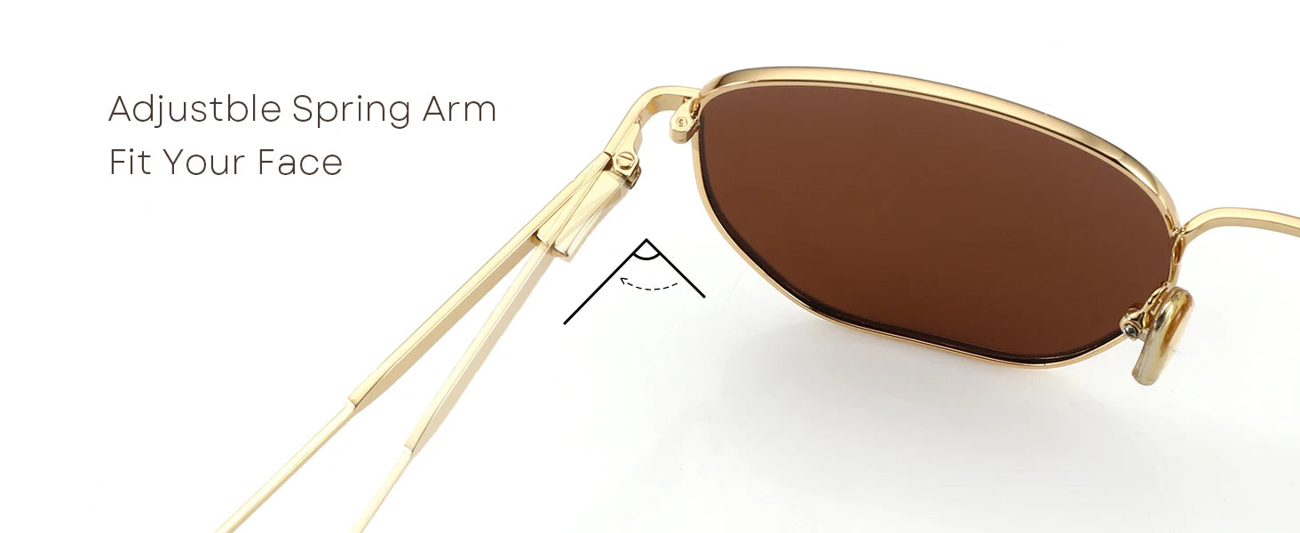Geometric Polygon Polarized Sunglasses | UV400 | Unisex Metal Frame