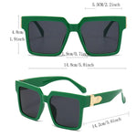 Load image into Gallery viewer, Oversized Square Luxury Sunglasses – Bold Frames, Bougie Energy
