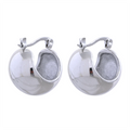 Chunky Dome Hoop Earrings | 18K Gold & Silver Stainless Steel
