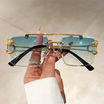 Load image into Gallery viewer, The Luxe Frame – Rimless Square Sunglasses
