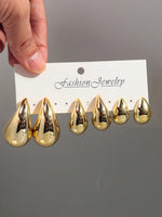 Load image into Gallery viewer, Bold Glow Chunky Hoop Earrings – Luxe Shine, Everyday Vibe
