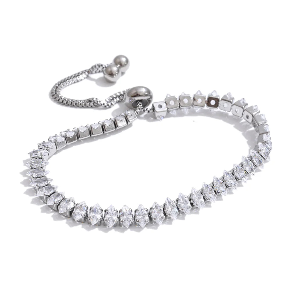 Premium Gold Tennis Bracelet for Women - Luxury PVD Plated Chic Everyday Jewelry