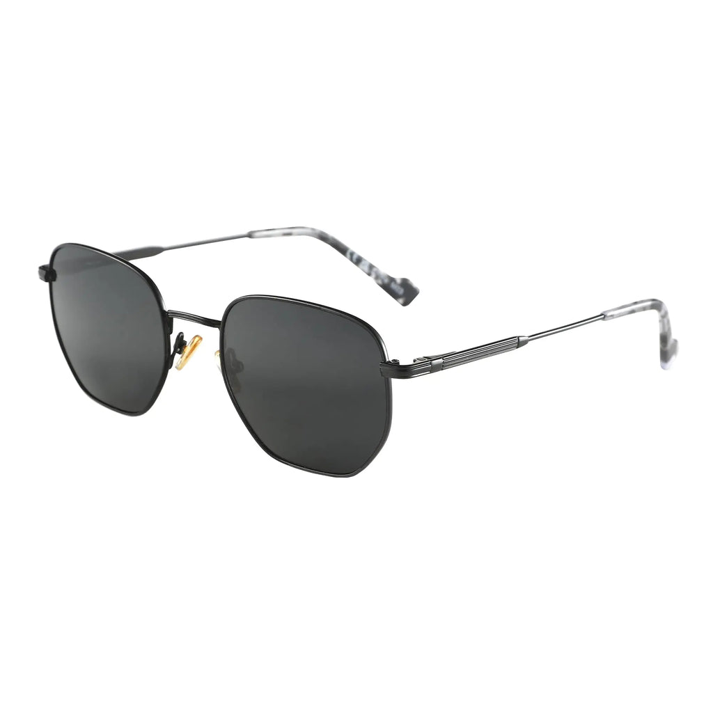 Geometric Polygon Polarized Sunglasses | UV400 | Unisex Metal Frame