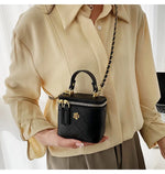 Load image into Gallery viewer, Small Shoulder Bucket Mini Bag Crossbody with Metal Chain – Trendy and Versatile Handbag

