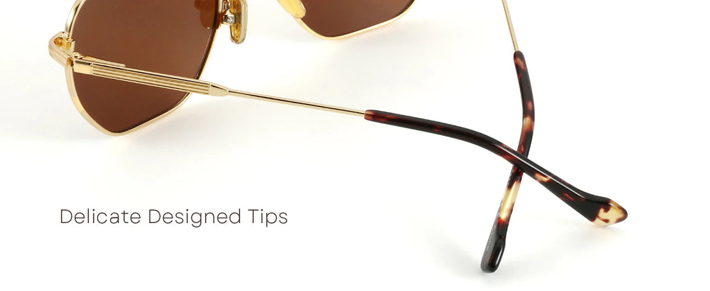 Geometric Polygon Polarized Sunglasses | UV400 | Unisex Metal Frame