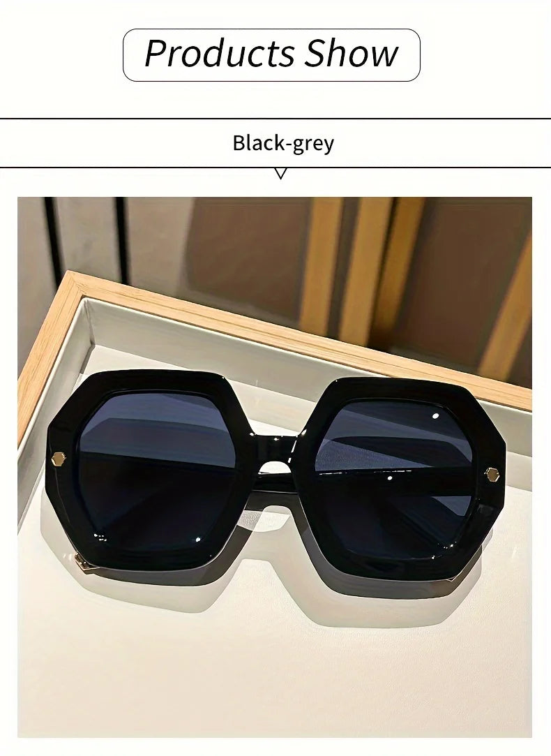 Oversized Hexagonal Sunglasses | Bold Geometric Frame | The PM Edit