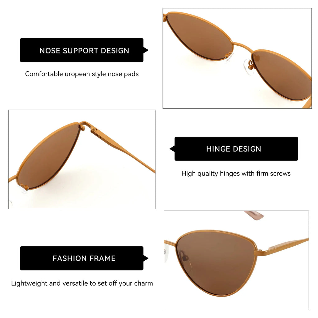 Small Cat-Eye Polarized Sunglasses | UV400 TAC Lenses