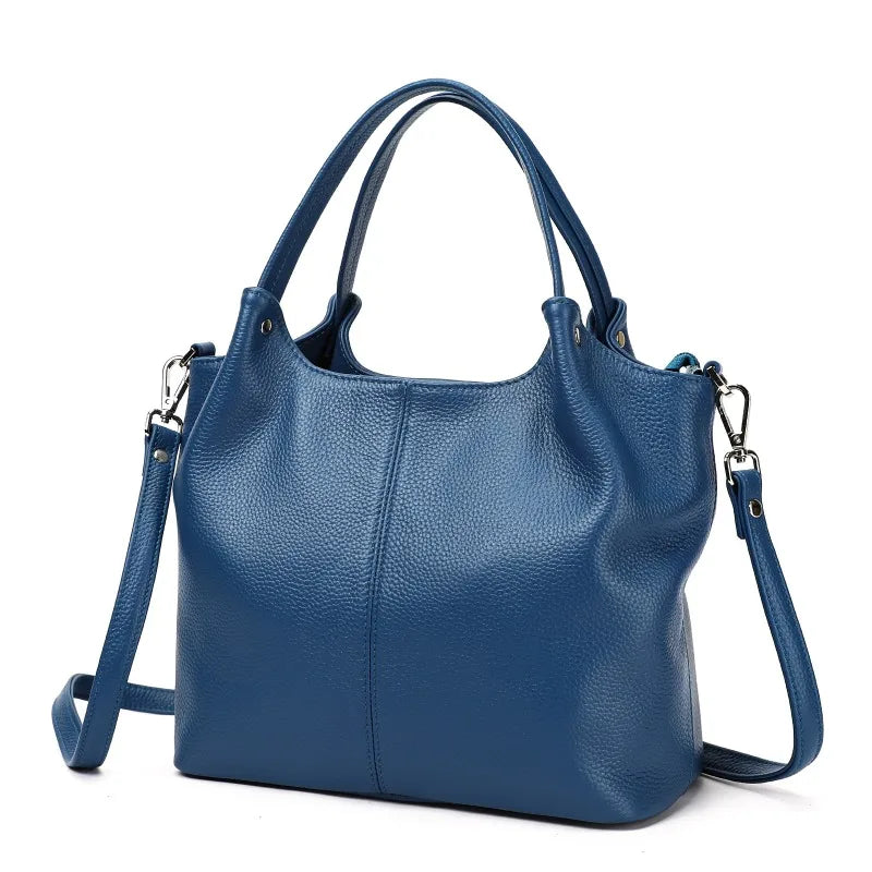 Genuine Leather Soft Cow Tote Bag | Spacious Crossbody & Shoulder Bag