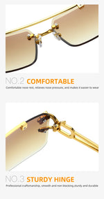 Load image into Gallery viewer, The Luxe Frame – Rimless Square Sunglasses
