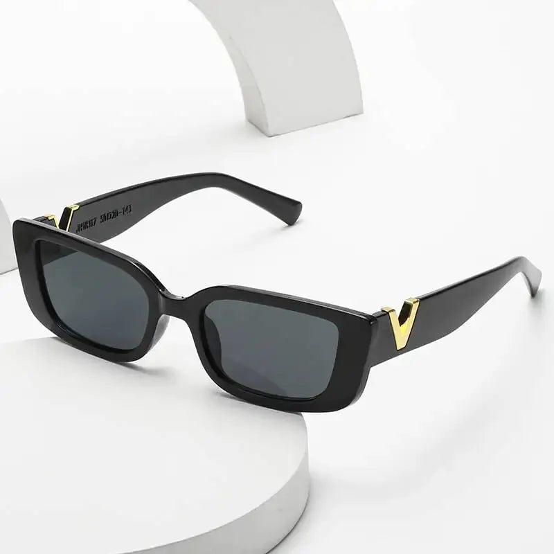 Rectangle Sunglasses with Gold Hardware | UV400 | 3 Colors