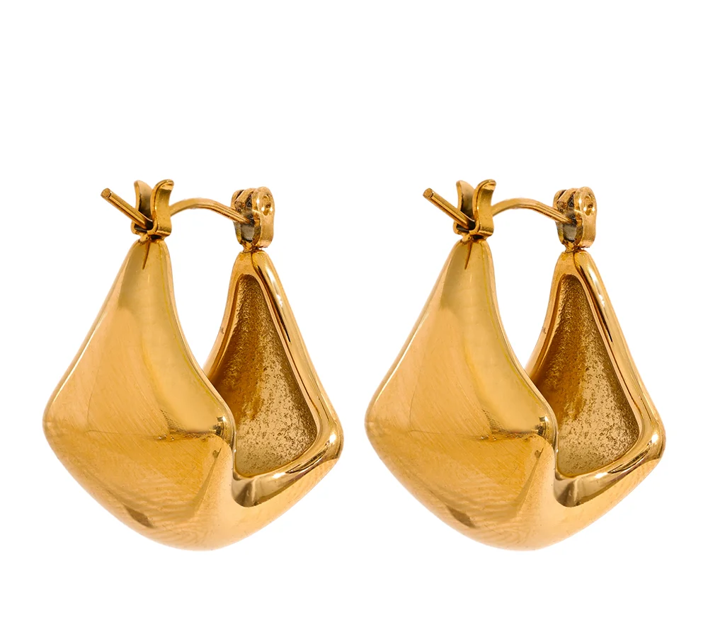 Half-Open Geometric Hoop Earrings