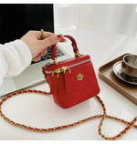 Load image into Gallery viewer, Small Shoulder Bucket Mini Bag Crossbody with Metal Chain – Trendy and Versatile Handbag
