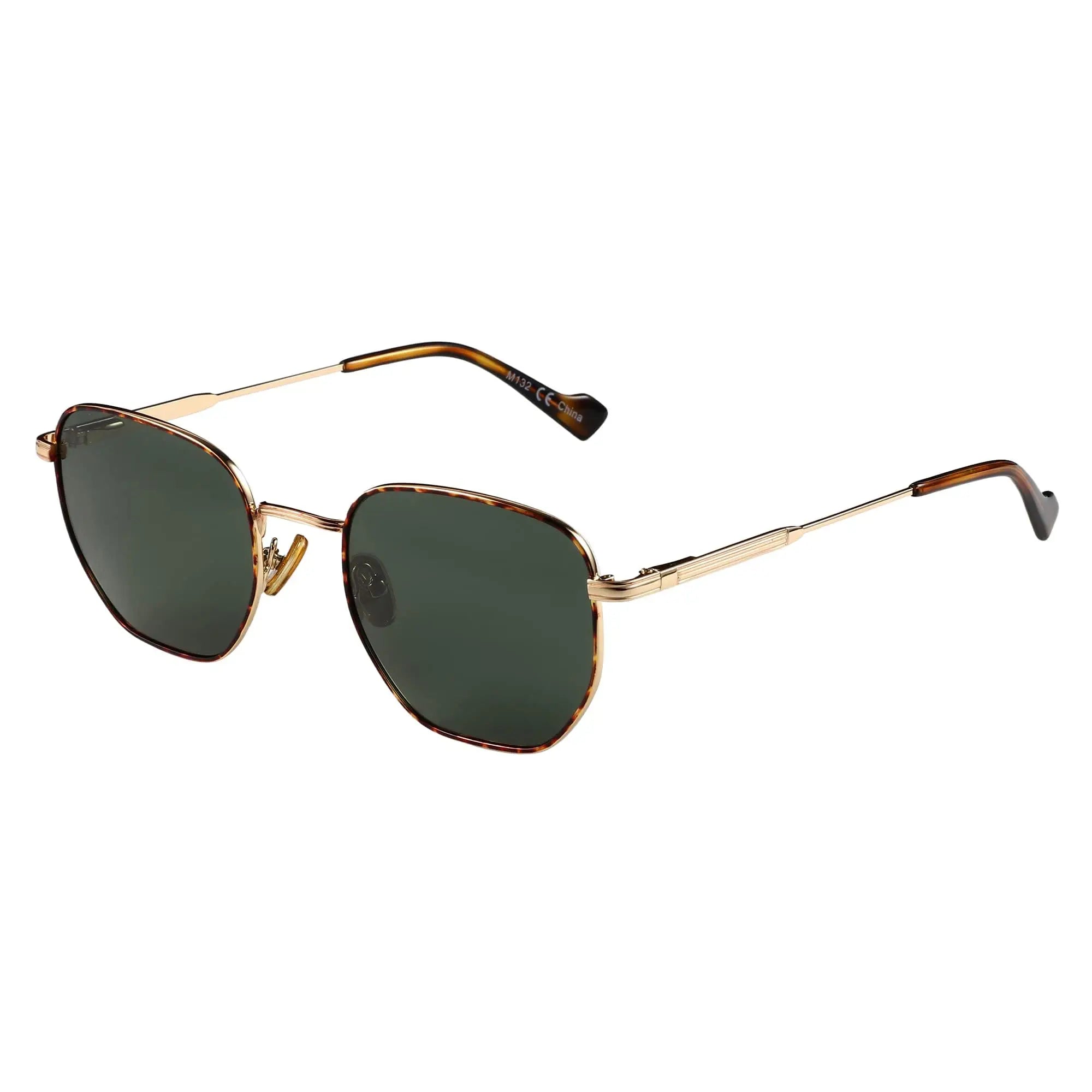Geometric Polygon Polarized Sunglasses | UV400 | Unisex Metal Frame