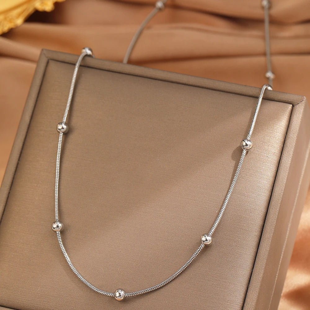 Beaded Snake Chain Necklace - The PM Edit