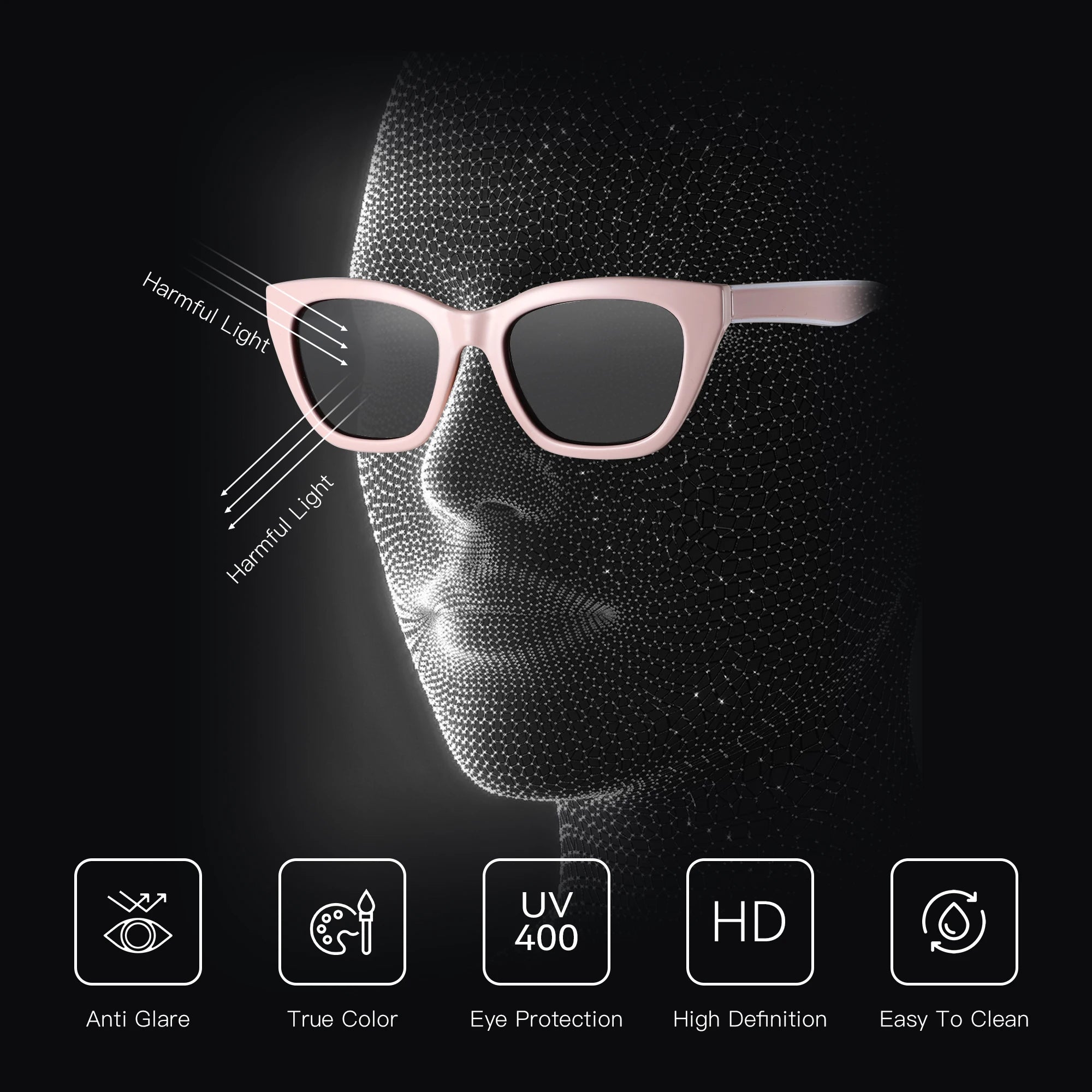 Square Polarized Sunglasses | UV400 Protection