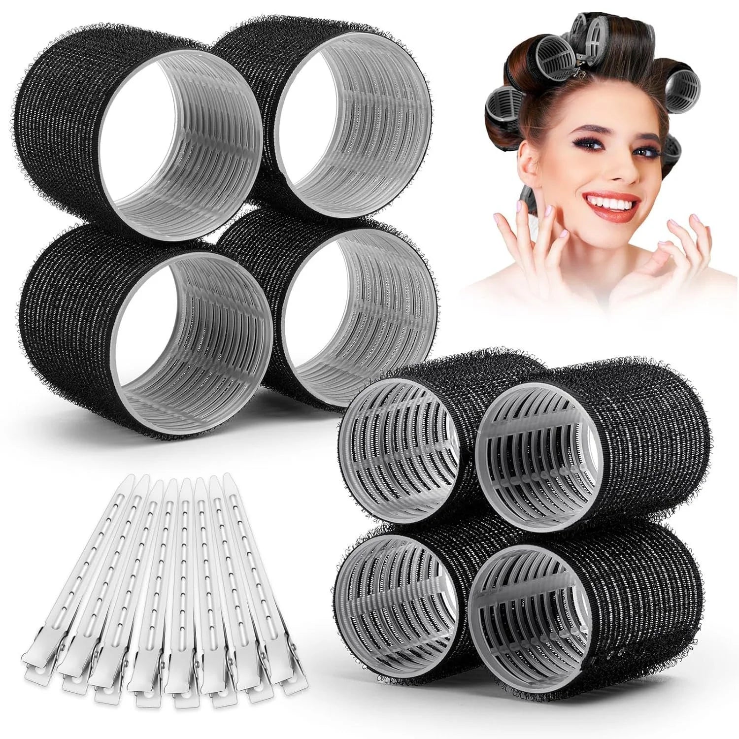DIY Hair Curling Rollers Set | Multi-Size Plastic Curl & Bang Styling Tool