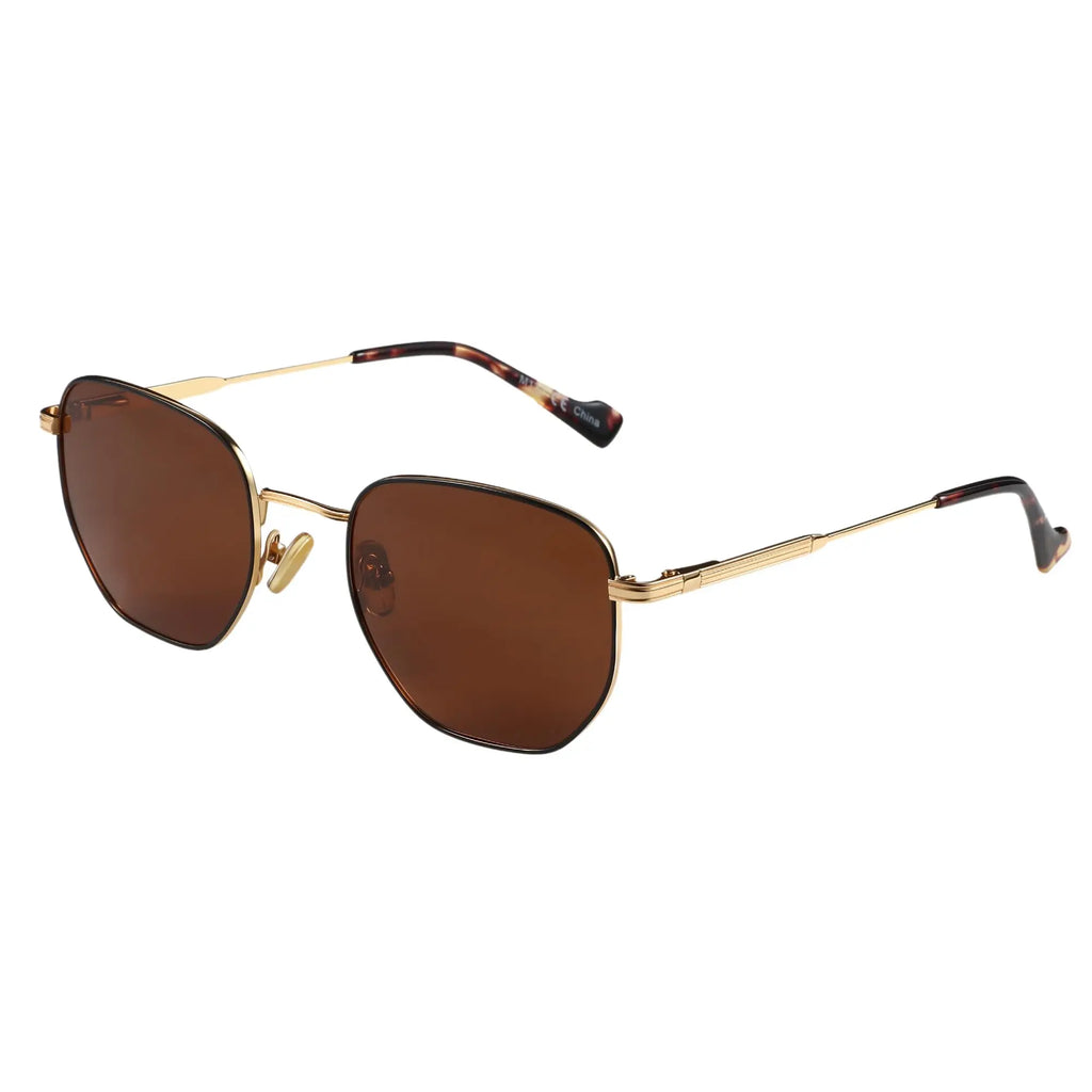 Geometric Polygon Polarized Sunglasses | UV400 | Unisex Metal Frame