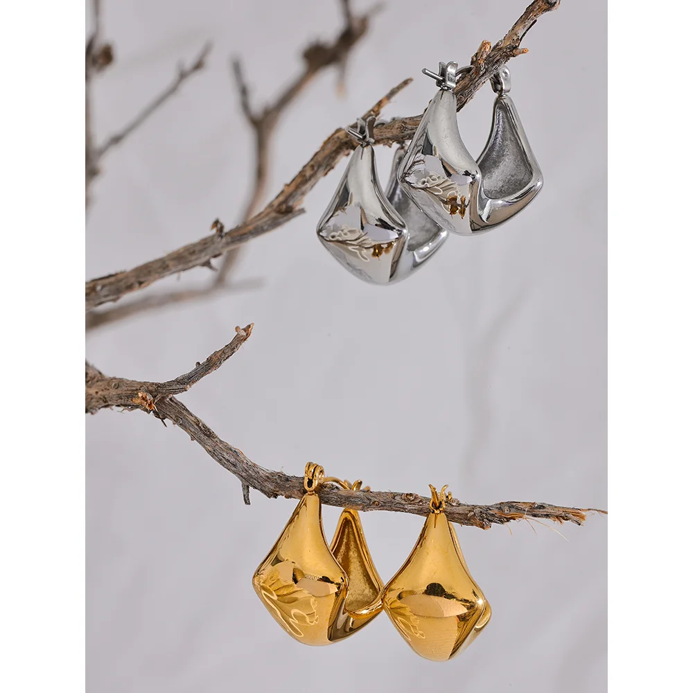 Half-Open Geometric Hoop Earrings