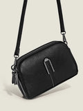 Genuine Cow Leather Crossbody Messenger Flap Bag for Women