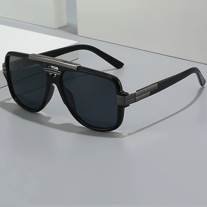 Retro Square Sunglasses for Men | UV400 | Multi-Color Lenses