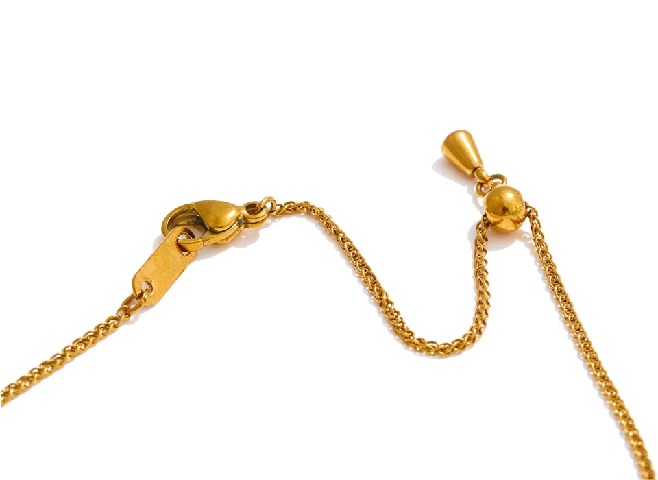 Textured Donut Pendant Necklace | 18K PVD Gold Plated Stainless Steel Jewelry