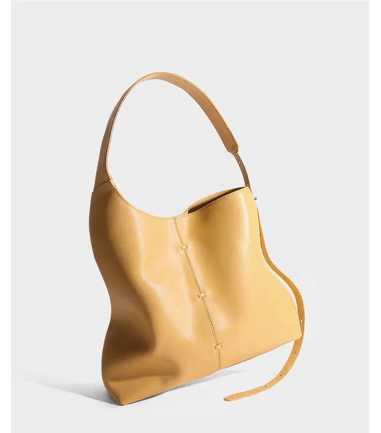 Soft Leather Barrel Shoulder Bag | Underarm & Crossbody - The PM Edit