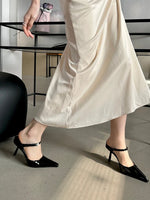 Load image into Gallery viewer, Pointed-Toe Strappy Slip-On Heels
