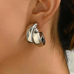 Load image into Gallery viewer, Bold Geometry Double Ring Hoops – Statement Earrings
