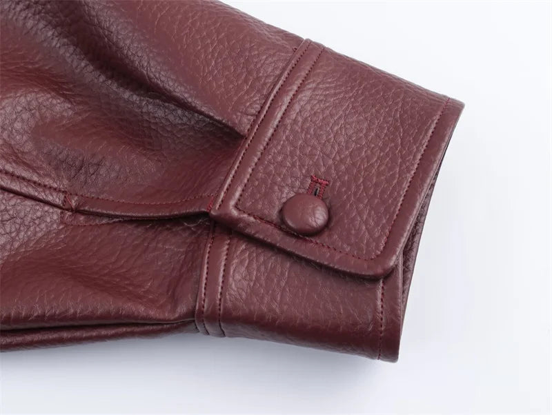 Structured Pebble Faux Leather Jacket Motorcycle Style