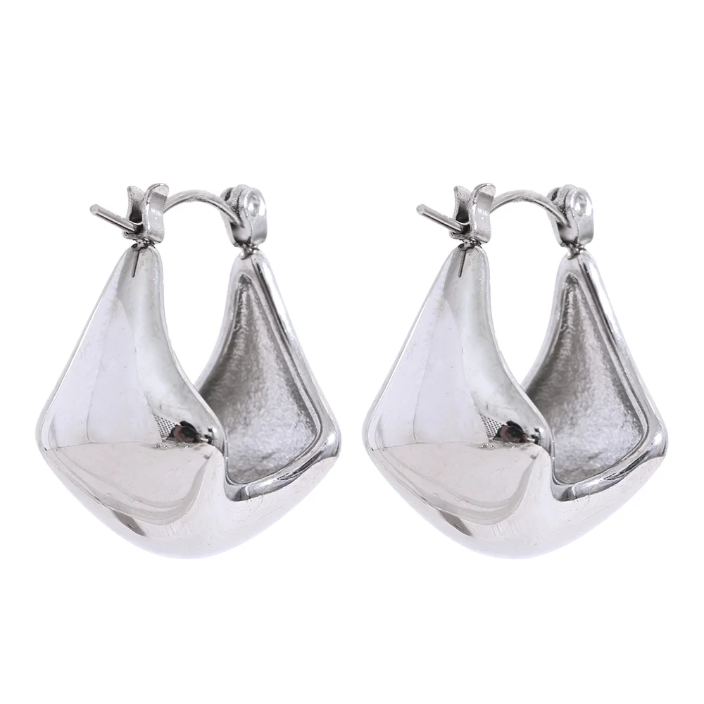 Half-Open Geometric Hoop Earrings