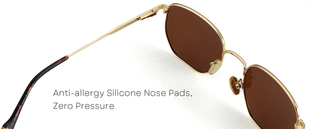 Geometric Polygon Polarized Sunglasses | UV400 | Unisex Metal Frame
