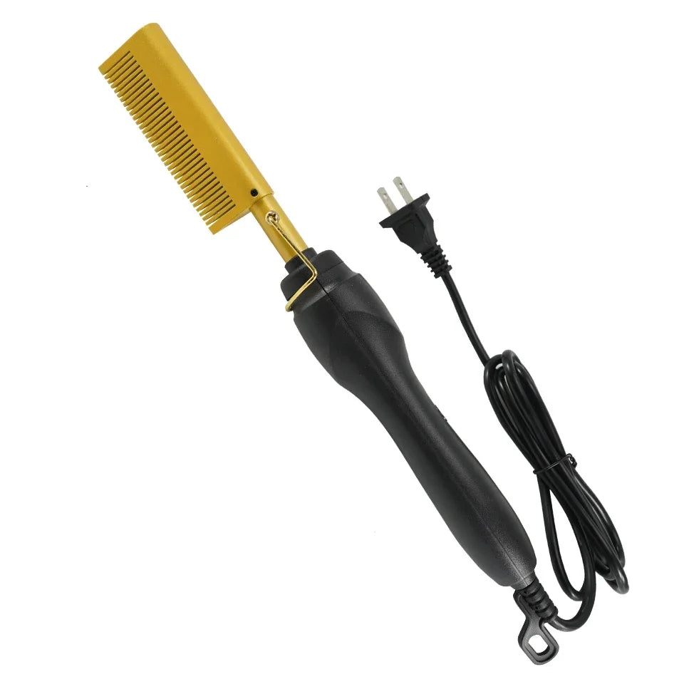 Electric Ceramic Hot Comb | Anti-Scald Hair Straightener for Wigs
